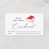 Santa Hat Raad eens hoeveel Snoepjes er Baby showe Informatiekaartje (Voorkant)