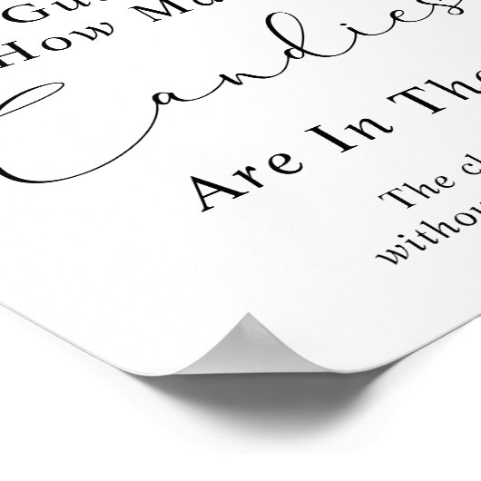 Santa Hat Raad eens hoeveel Snoepjes er Baby showe Poster (Hoek)