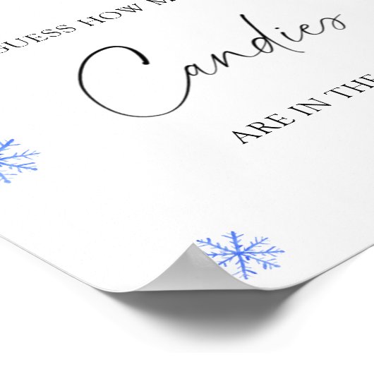 Santa hat - raad eens hoeveel snoepjes poster (Hoek)