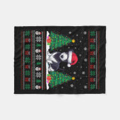 Santa Hat Rat Terrier Hond Kerstboom Lights Ug Fleece Deken (Voorkant (Horizontaal))