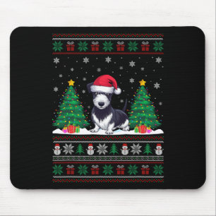 Santa Hat Rat Terrier Hond Kerstboom Lights Ug Muismat
