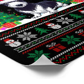 Santa Hat Rat Terrier Hond Kerstboom Lights Ug Poster (Hoek)