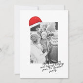 Santa Hat Red vrolijk kerstscript vrolijk Feestdagenkaart (Voorkant)