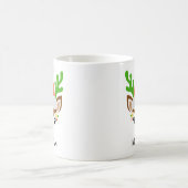 Santa Hat Reindeer Face Holiday Koffiemok (Center)