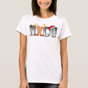 Santa Hat Rendier Kerstmis Licht Kerstmis NICU Nur T-shirt