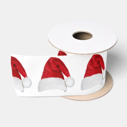 Santa Hat Ribbon Satijnen Lint (Spoel)