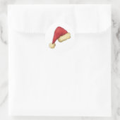 Santa Hat Ronde Sticker (Tas)