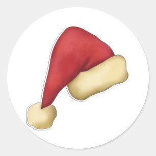 Santa Hat Ronde Sticker