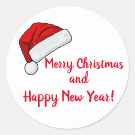 Santa Hat Ronde Sticker