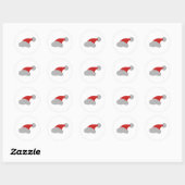 Santa Hat Ronde Sticker (Vel)
