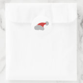 Santa Hat Ronde Sticker (Tas)