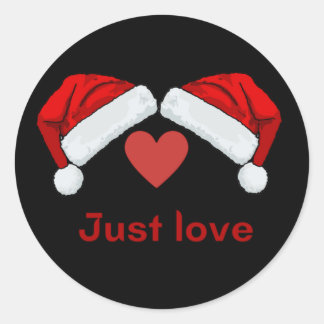 Santa hat ronde sticker