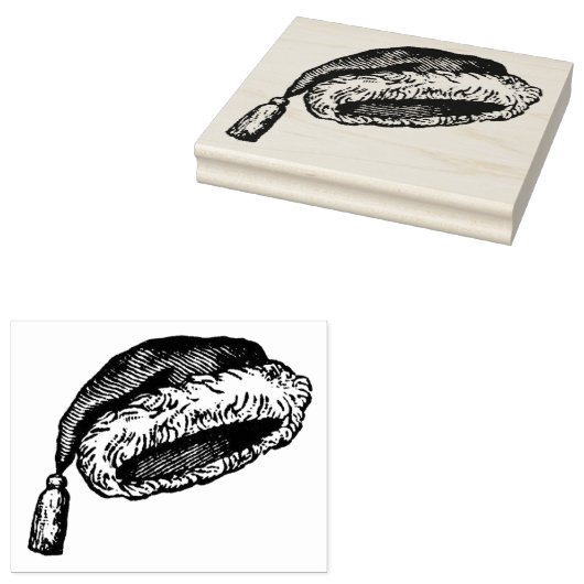 Santa Hat  Rubber Art Stamp Rubberstempel (Gestempeld)