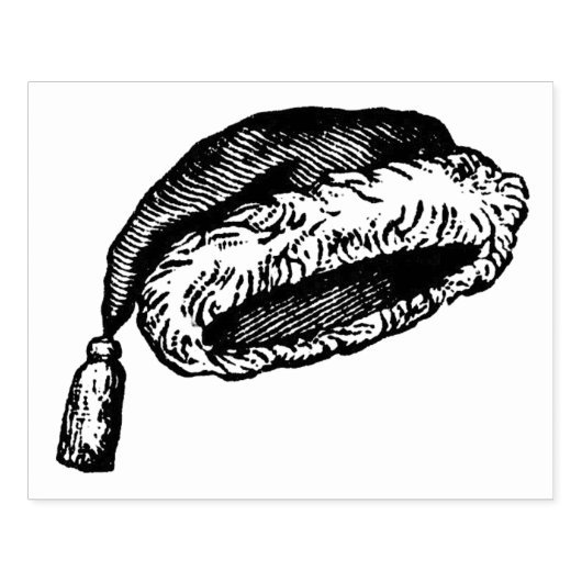 Santa Hat  Rubber Art Stamp Rubberstempel (Afrduk)