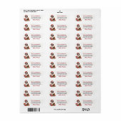 Santa Hat Saint Bernard Kerstmis Etiket (Full Sheet)