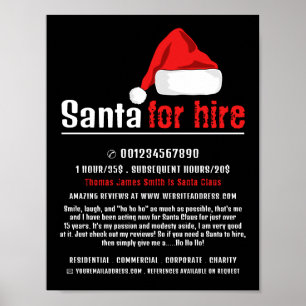Santa Hat, Santa Claus Entertainer Adverteren Poster