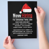 Santa Hat, Seizoensgebonden Recruitment Adverteren Flyer (Hand)
