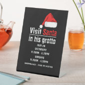 Santa Hat, Sinterklaas bezoekersuren Reclamebord Met Voetstuk (Insitu)