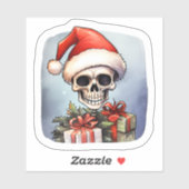 Santa Hat Skeleton verspreidt kerstvreugde Sticker (Vel)
