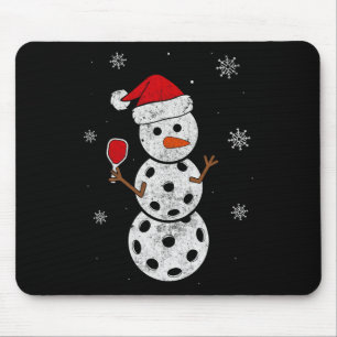 Santa Hat Sneeuwman Cadeaus Voor Xmas Fun Pickleba Muismat