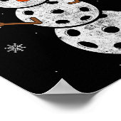 Santa Hat Sneeuwman Cadeaus Voor Xmas Fun Pickleba Poster (Hoek)