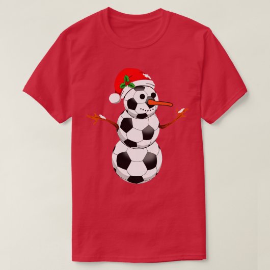 Santa Hat Sneeuwman Kerstverlichting Grappige Kers T-shirt (Design voorkant)