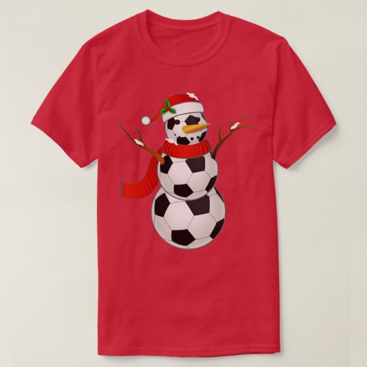 Santa Hat Sneeuwman Kerstverlichting Grappige Kers T-shirt (Design voorkant)