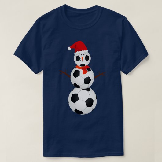 Santa Hat Sneeuwman Kerstverlichting Grappige Kers T-shirt (Design voorkant)
