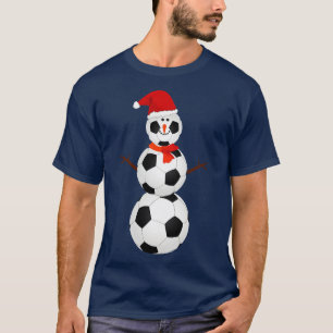 Santa Hat Sneeuwman Kerstverlichting Grappige Kers T-shirt
