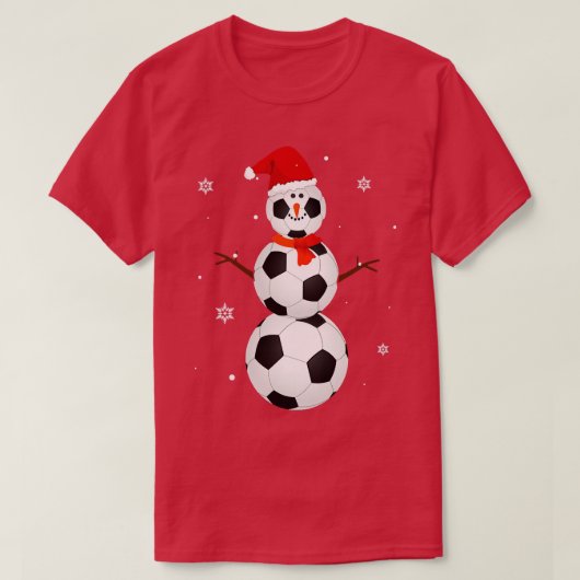 Santa Hat Sneeuwman Kerstverlichting Grappige Kers T-shirt (Design voorkant)