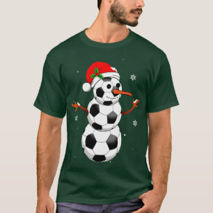 Santa Hat Sneeuwman Kerstverlichting Grappige Kers T-shirt