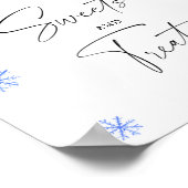 Santa hat - snoep en trakteert baby shower poster (Hoek)