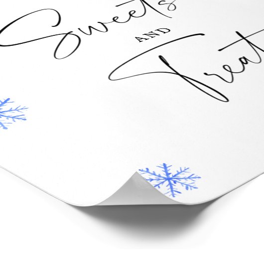 Santa hat - snoep en trakteert baby shower poster (Hoek)