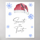 Santa hat - snoep en trakteert baby shower poster (Voorkant)