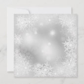 Santa Hat Snowflake Christmas Party Inivtations Kaart (Achterkant)