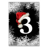 Santa Hat Snowflake Kerstmis Kaart (Achterkant)