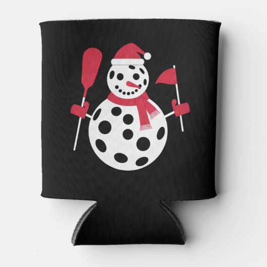 Santa Hat Snowman Familie Kerstmis Matching Pickle Blikjeskoeler (Voorkant)