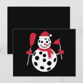 Santa Hat Snowman Familie Kerstmis Matching Pickle Briefkaart (Voorkant / Achterkant)