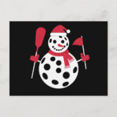 Santa Hat Snowman Familie Kerstmis Matching Pickle Briefkaart (Voorkant)