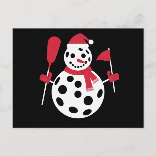 Santa Hat Snowman Familie Kerstmis Matching Pickle Briefkaart (Voorkant)