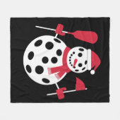 Santa Hat Snowman Familie Kerstmis Matching Pickle Fleece Deken (Voorkant (Horizontaal))