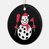 Santa Hat Snowman Familie Kerstmis Matching Pickle Keramisch Ornament (Links)