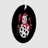Santa Hat Snowman Familie Kerstmis Matching Pickle Ornament (voorkant)