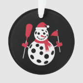 Santa Hat Snowman Familie Kerstmis Matching Pickle Ornament (voorkant)