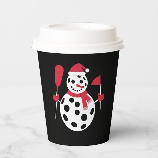 Santa Hat Snowman Familie Kerstmis Matching Pickle Papieren Bekers (Voorkant)