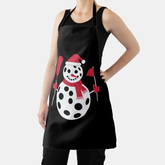 Santa Hat Snowman Familie Kerstmis Matching Pickle Schort (Insitu)