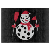 Santa Hat Snowman Familie Kerstmis Matching Pickle Snijplank (Voorkant)