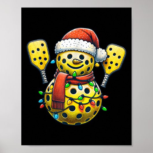Santa Hat Snowman Family Matching Ckleball Christm Poster (Voorkant)