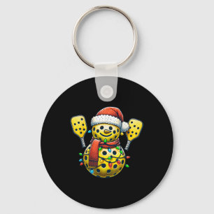 Santa Hat Snowman Family Matching Pickleball Chris Sleutelhanger