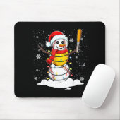 Santa Hat Snowman Xmas Funny Baseball Softball Chr Muismat (Met muis)